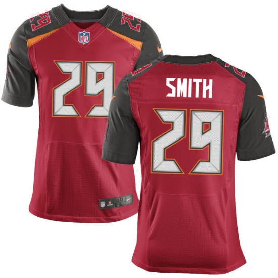 Men's Nike Tampa Bay Buccaneers #29 Ryan Smith Elite Red Team Color NFL Jersey - Ujersey