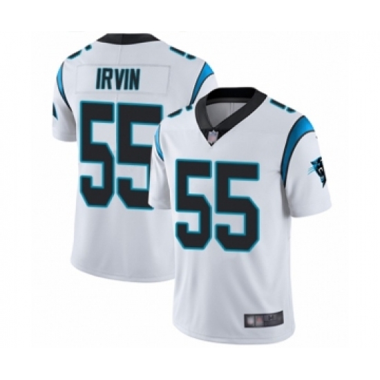 Men's Carolina Panthers #55 Bruce Irvin White Vapor Untouchable Limited Player Football Jersey