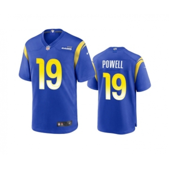 Men's Los Angeles Rams #19 Brandon Powell Royal Stitched Football Game Jersey - Ujersey