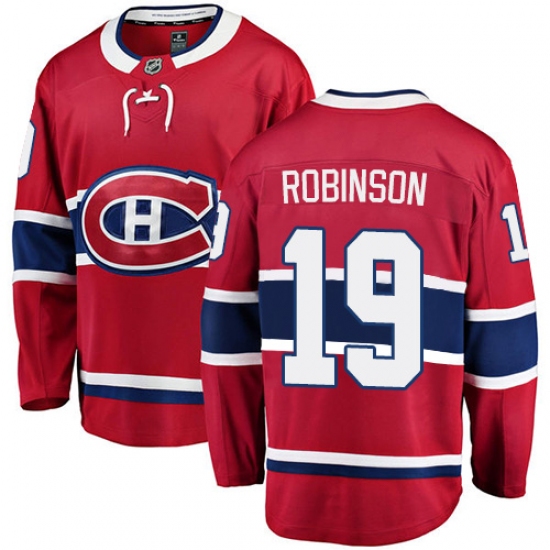 Youth Montreal Canadiens #19 Larry Robinson Authentic Red Home Fanatics Branded Breakaway NHL Jersey - Ujersey