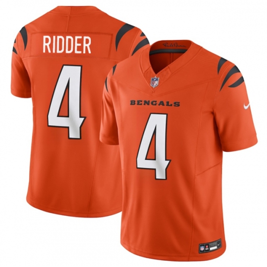 Men's Cincinnati Bengals #4 Desmond Ridder Orange 2025 F.U.S.E. Vapor Untouchable Limited Football Stitched Jersey - Ujersey