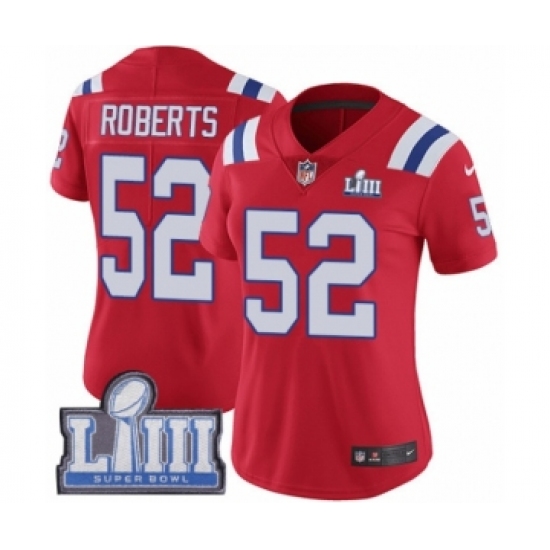 Women's Nike New England Patriots #52 Elandon Roberts Red Alternate Vapor Untouchable Limited Player Super Bowl LIII Bound NFL Jersey - Ujersey