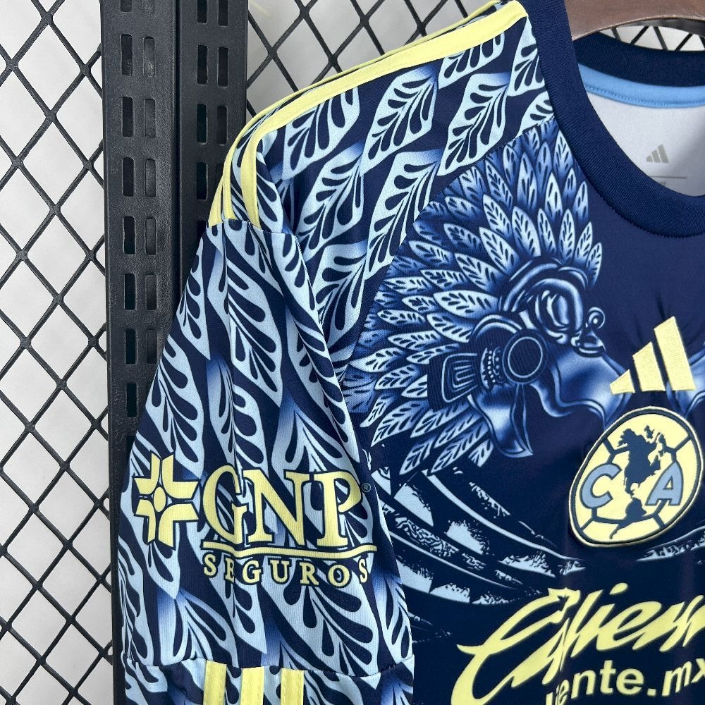 Club America Soccer Jersey Away Long Sleeve Custom Shirt 2025/26