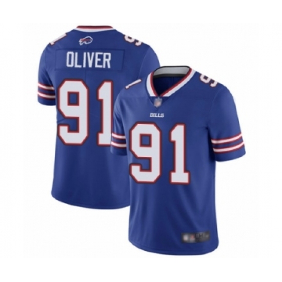 Men's Buffalo Bills #91 Ed Oliver Royal Blue Team Color Vapor Untouchable Limited Player Football Jersey - Ujersey