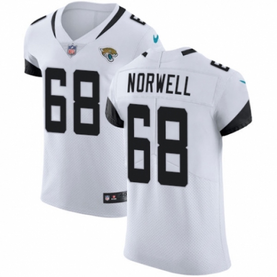 Men's Nike Jacksonville Jaguars #68 Andrew Norwell White Vapor Untouchable Elite Player NFL Jersey - Ujersey