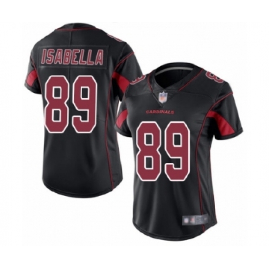Women's Arizona Cardinals #89 Andy Isabella Limited Black Rush Vapor Untouchable Football Jersey - Ujersey