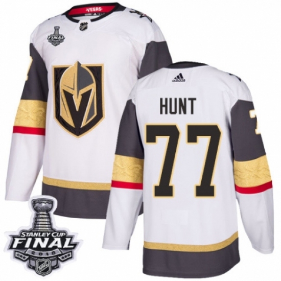 Women's Adidas Vegas Golden Knights #77 Brad Hunt Authentic White Away 2018 Stanley Cup Final NHL Jersey - Ujersey