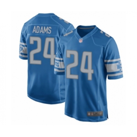 Men's Detroit Lions #24 Andrew Adams Game Blue Team Color Football Jersey - Ujersey