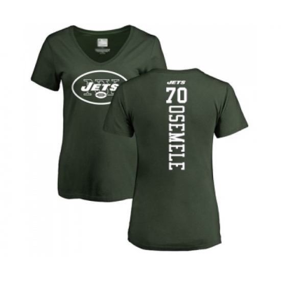Football Women's New York Jets #70 Kelechi Osemele Green Backer T-Shirt - Ujersey