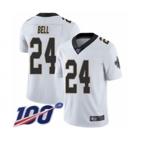 Men's New Orleans Saints #24 Vonn Bell White Vapor Untouchable Limited Player 100th Season Football Jersey - Ujersey