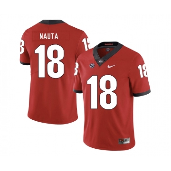 Georgia Bulldogs 18 Isaac Nauta Red Nike College Football Jersey - Ujersey