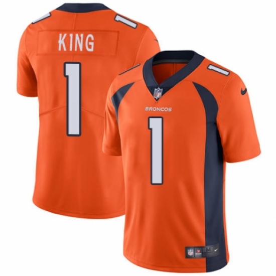 Youth Nike Denver Broncos #1 Marquette King Orange Team Color Vapor Untouchable Elite Player NFL Jersey - Ujersey