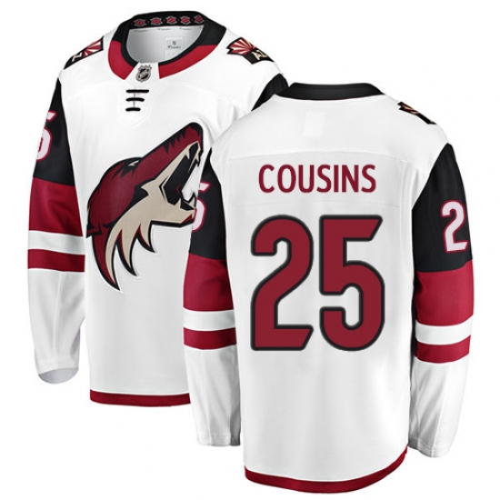 Youth Arizona Coyotes #25 Nick Cousins Authentic White Away Fanatics Branded Breakaway NHL Jersey - Ujersey
