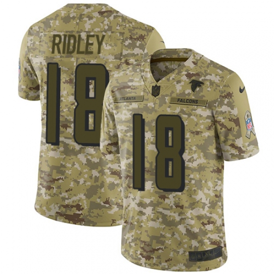 Men's Nike Atlanta Falcons #18 Calvin Ridley Limited Camo 2018 Salute to Service NFL Jersey - Ujersey