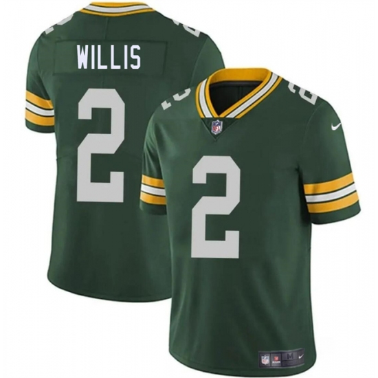 Men's Green Bay Packers #2 Malik Willis Green Vapor Limited Stitched Football Jersey - Ujersey