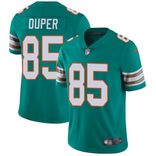 Men's Nike Miami Dolphins #85 Mark Duper Aqua Green Alternate Vapor Untouchable Limited Player NFL Jersey - Ujersey