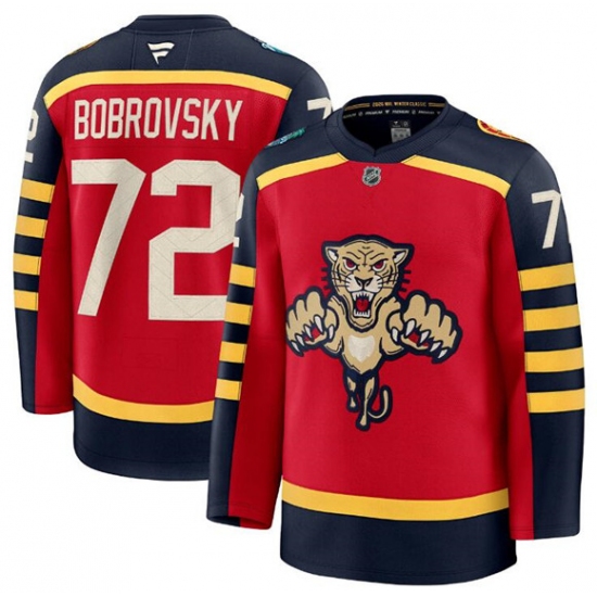 Men's Florida Panthers #72 Sergei Bobrovsky Red 2026 Winter Classic Stitched Hockey Jersey - Ujersey