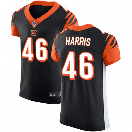Men's Nike Cincinnati Bengals #46 Clark Harris Black Team Color Vapor Untouchable Elite Player NFL Jersey - Ujersey