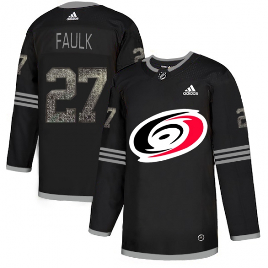 Men's Adidas Carolina Hurricanes #27 Justin Faulk Black Authentic Classic Stitched NHL Jersey - Ujersey