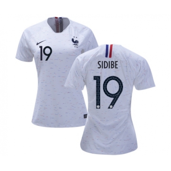 Women's France #19 Sidibe Away Soccer Country Jersey