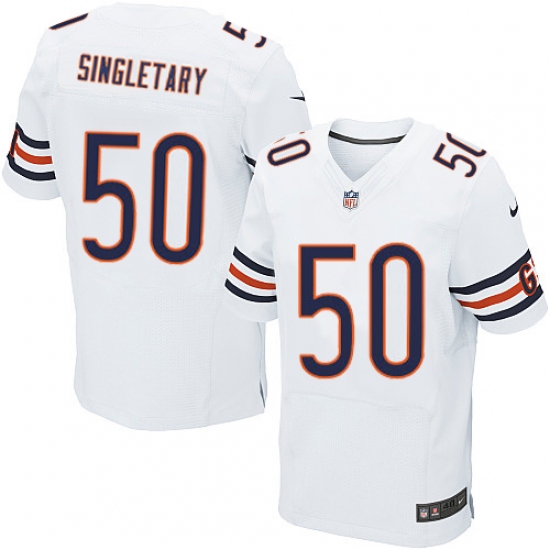 Men's Nike Chicago Bears #50 Mike Singletary Elite White NFL Jersey - Ujersey