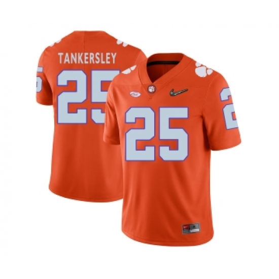Clemson Tigers 25 Cordrea Tankersley Orange With Diamond Logo College Football Jersey - Ujersey