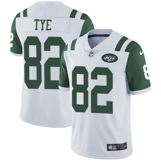Men's Nike New York Jets #82 Will Tye White Vapor Untouchable Limited Player NFL Jersey - Ujersey