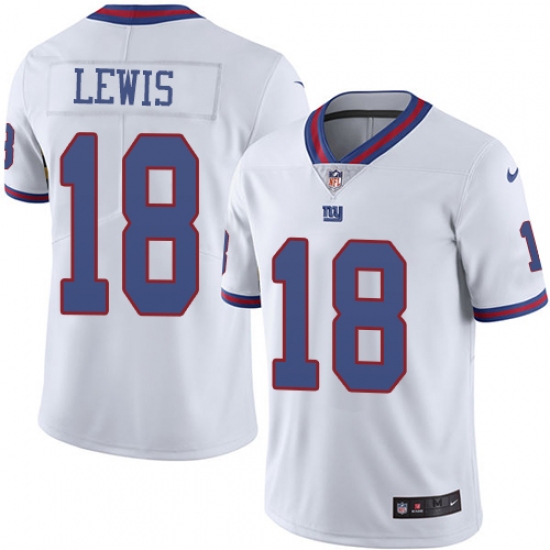 Men's Nike New York Giants #82 Roger Lewis Limited White Rush Vapor Untouchable NFL Jersey - Ujersey