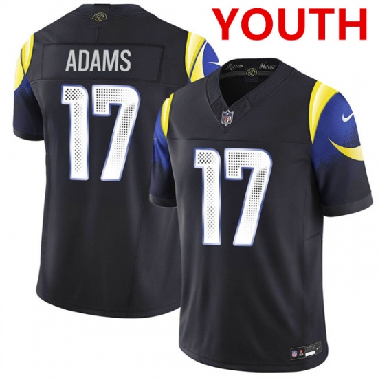 Youth los angeles rams #17 davante adams midnight blue 2025 f.u.s.e. “rivalries” vapor limited stitched football jersey - Ujersey