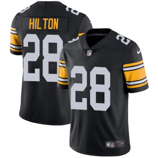 Men's Nike Pittsburgh Steelers #28 Mike Hilton Black Alternate Vapor Untouchable Limited Player NFL Jersey - Ujersey