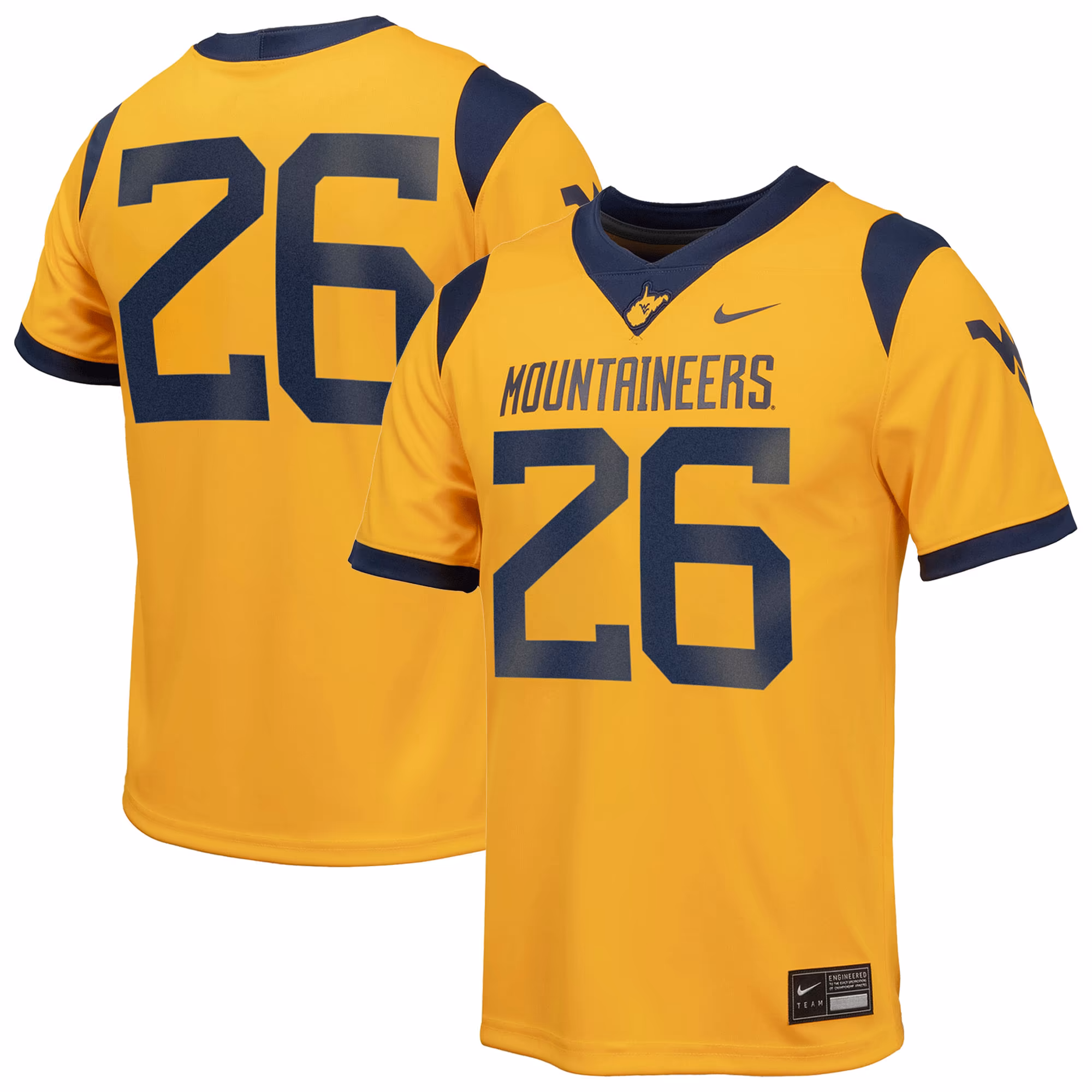 Youth Nike Gold West Virginia Mountaineers Replica Football Jersey - Ujersey