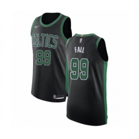 Men's Boston Celtics #99 Tacko Fall Authentic Black Basketball Jersey - Statement Edition - Ujersey