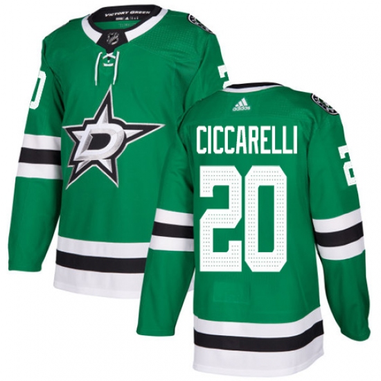 Youth Adidas Dallas Stars #20 Dino Ciccarelli Premier Green Home NHL Jersey - Ujersey