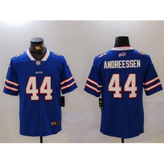Men's Buffalo Bills #44 Joe Andreessen Blue Vapor Untouchable Limited Stitched Jersey - Ujersey