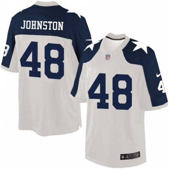 Men's Nike Dallas Cowboys #48 Daryl Johnston Limited White Throwback Alternate NFL Jersey - Ujersey