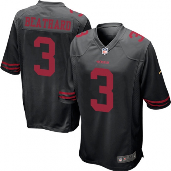 Men's Nike San Francisco 49ers #3 C. J. Beathard Game Black NFL Jersey - Ujersey