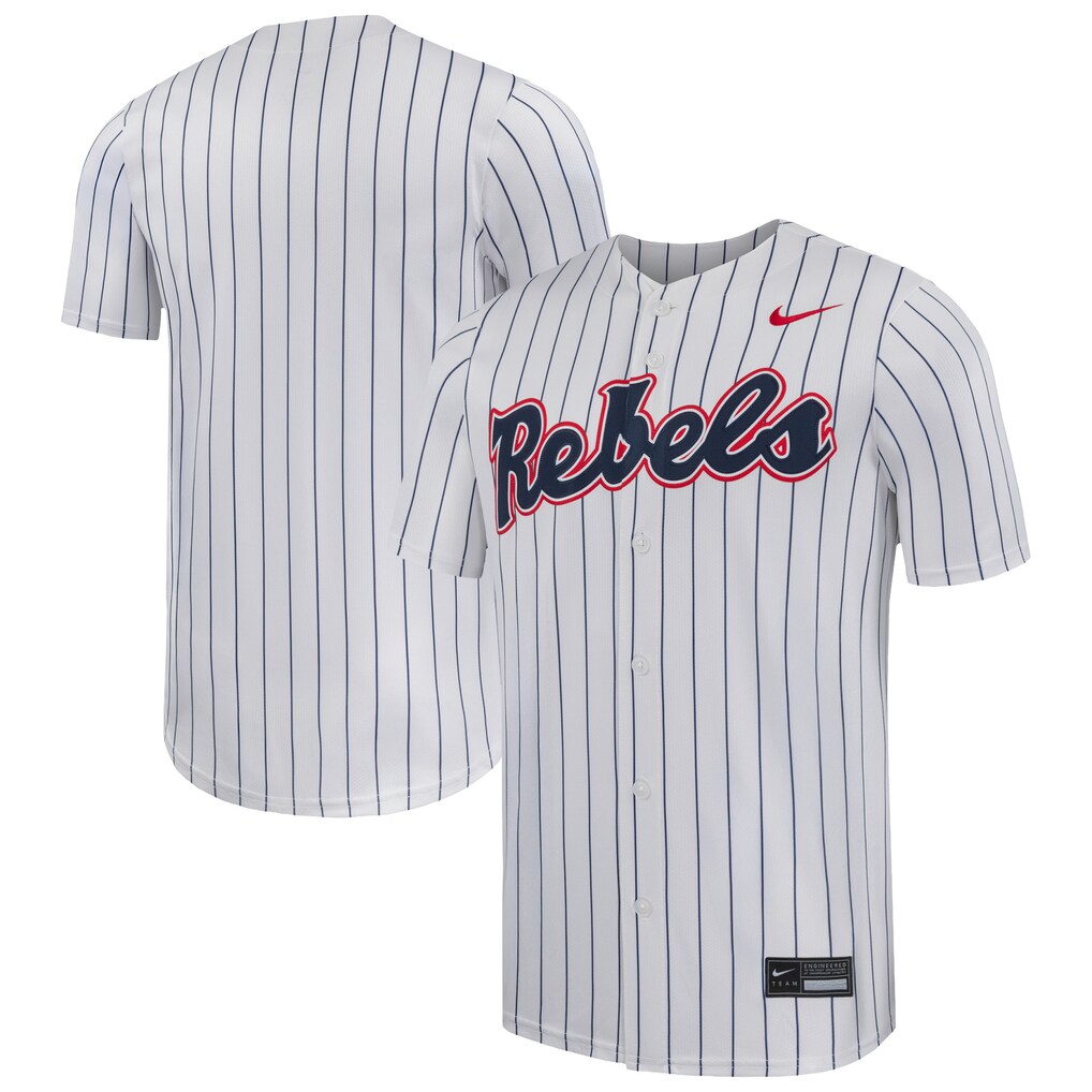 Men's Nike White Ole Miss Rebels Limited Baseball Jersey - U-jersey