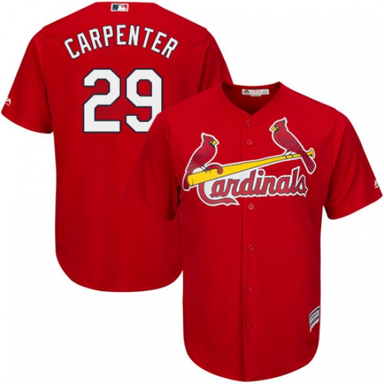 Youth Majestic St. Louis Cardinals #29 Chris Carpenter Replica Red Alternate Cool Base MLB Jersey - Ujersey
