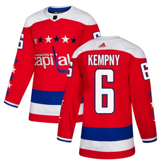 Youth Adidas Washington Capitals #6 Michal Kempny Authentic Red Alternate NHL Jersey - Ujersey