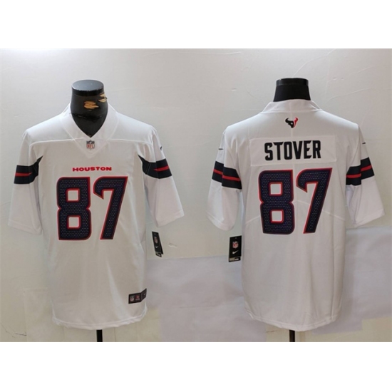 Men's Houston Texans #87 Cade Stover White Vapor Untouchable Football Stitched Jersey - Ujersey