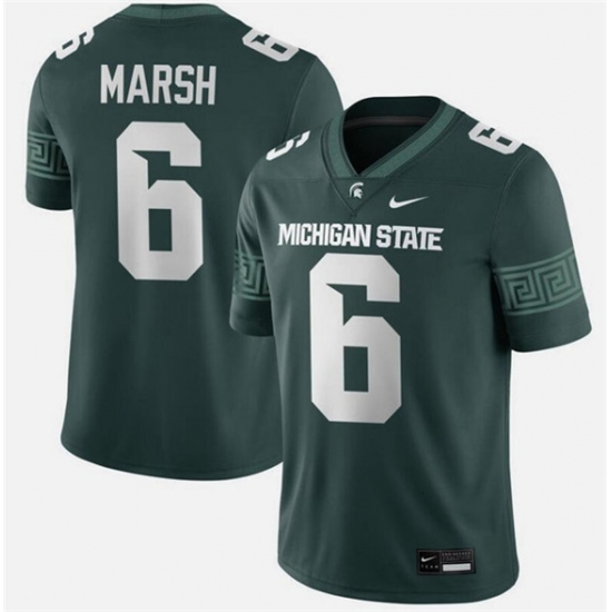 Men's Michigan State Spartans #6 Nick Marsh Green Vapor Limited Stitched Football Jersey - Ujersey