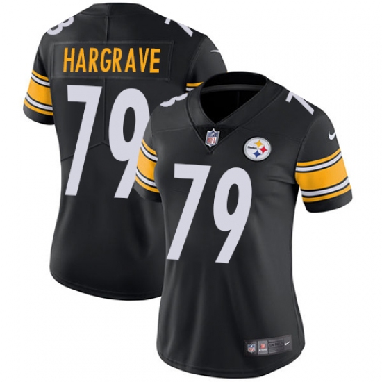 Women's Nike Pittsburgh Steelers #79 Javon Hargrave Black Team Color Vapor Untouchable Limited Player NFL Jersey - Ujersey