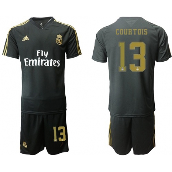 Real Madrid #13 Courtois Black Training Soccer Club Jersey