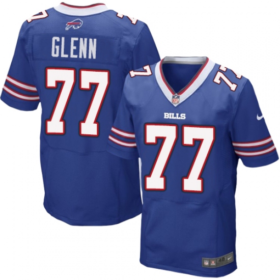 Men's Nike Buffalo Bills #77 Cordy Glenn Elite Royal Blue Team Color NFL Jersey