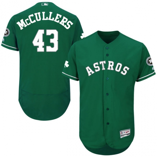Men's Majestic Houston Astros #43 Lance McCullers Green Celtic Flexbase Authentic Collection MLB Jersey - Ujersey