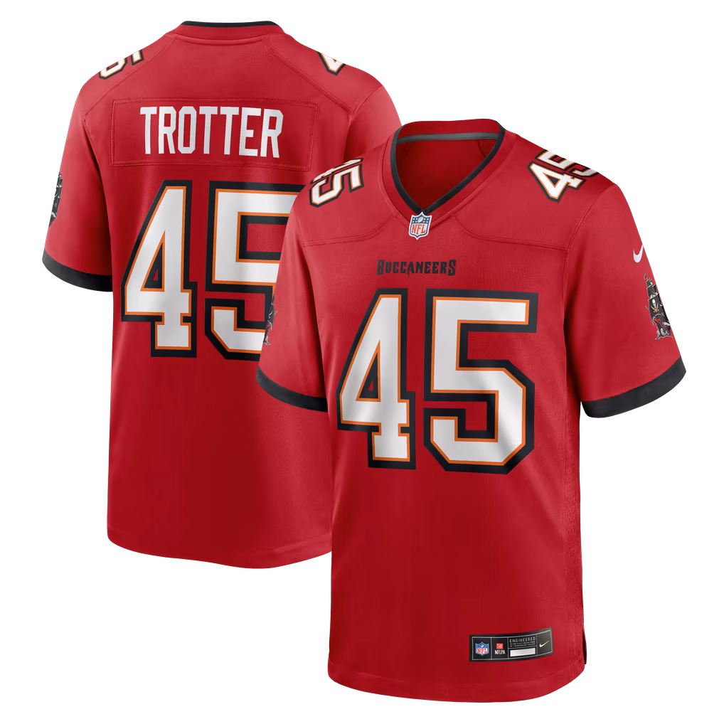 Men's Tampa Bay Buccaneers Josiah Trotter Nike Red Team Game Jersey