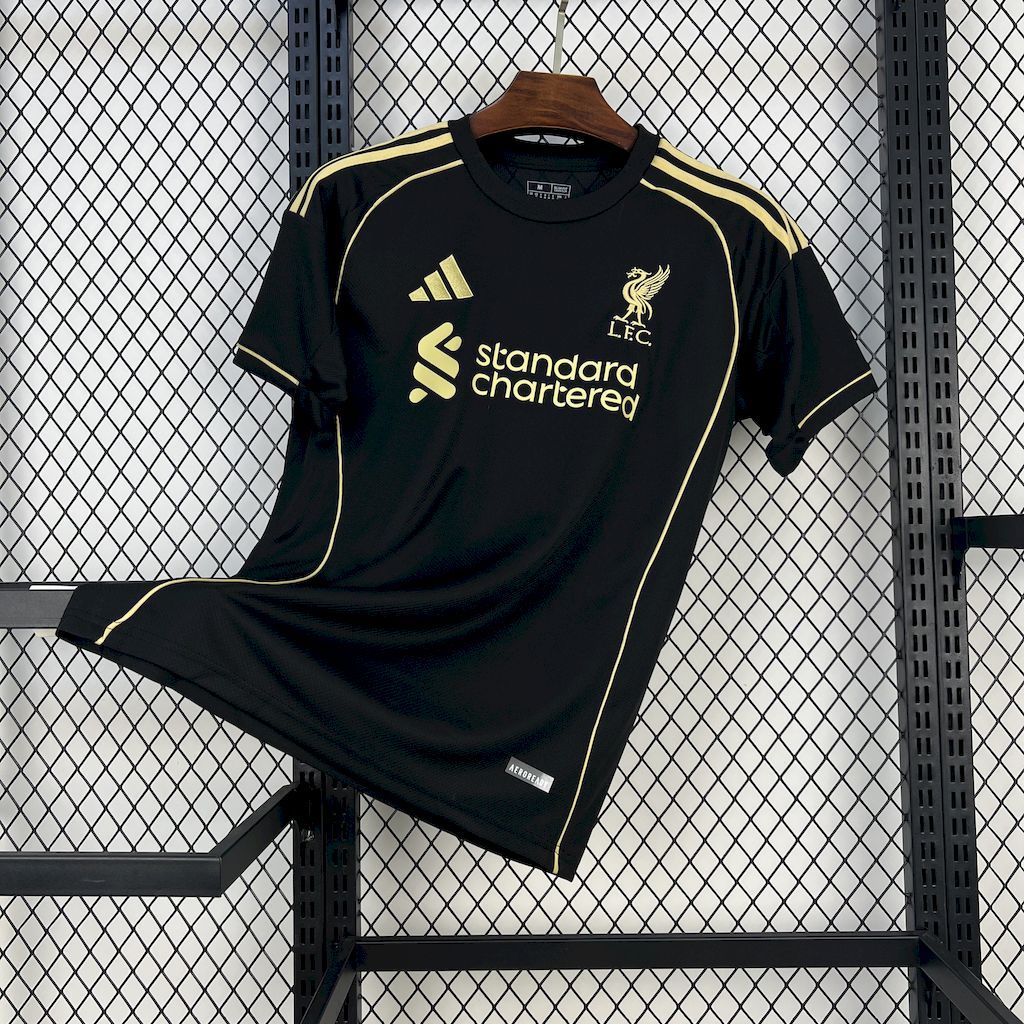Liverpool Football Jersey Black & Golden Special Edition Custom Shirt 2025/26 - ujerseystore