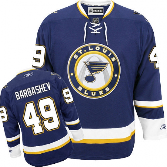Women's Reebok St. Louis Blues #49 Ivan Barbashev Authentic Navy Blue Third NHL Jersey - Ujersey