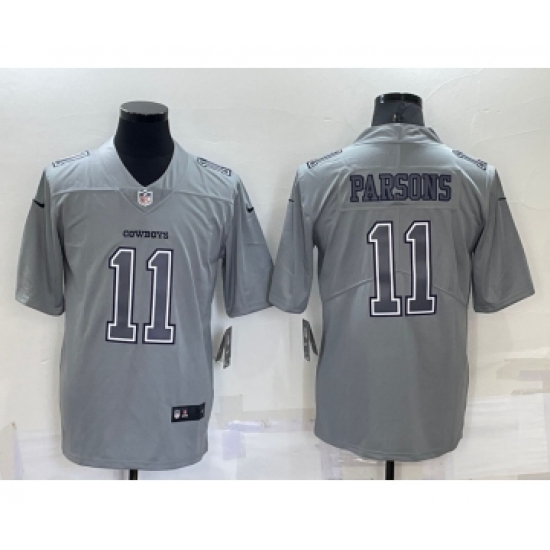 Men's Dallas Cowboys #11 Micah Parsons Grey Atmosphere Fashion 2022 Vapor Untouchable Stitched Nike Limited Jersey - Ujersey