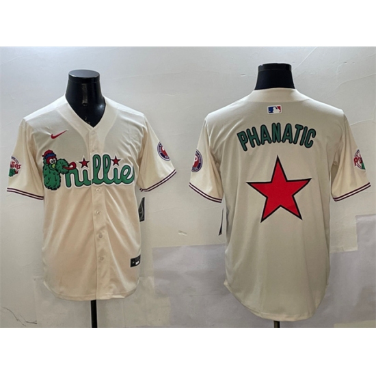 Men's Philadelphia Phillies Phanatic Cream Limited Stitched Jersey - Ujersey
